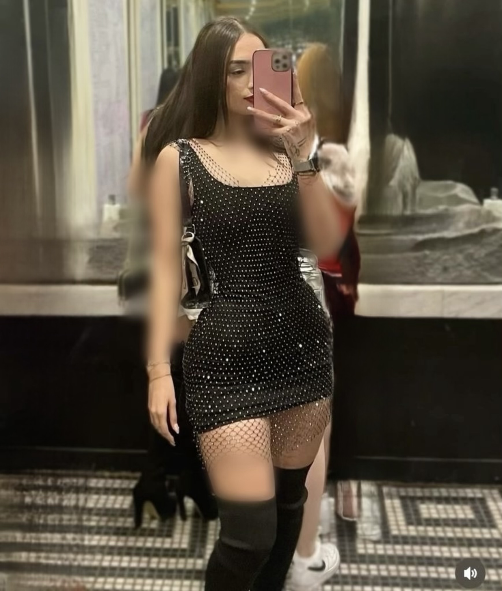 پیراهن مش نگینی